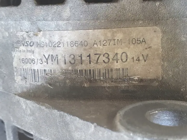 Opel Vectra C 1.9 CDTI ALTERNATOR denso 13117340 105A