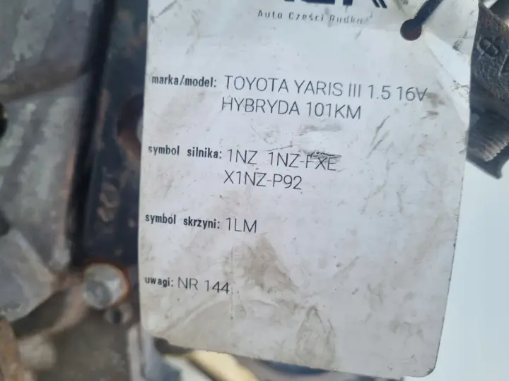 SILNIK Toyota Yaris III 1.5 16V HYBRYDA 101KM 1NZ