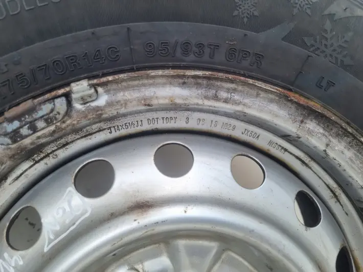 Nissan NV200 KOŁO ZAPASOWE Zapas felga 175/70 R14C 4x114.3 J14X5.5JJ 2024R