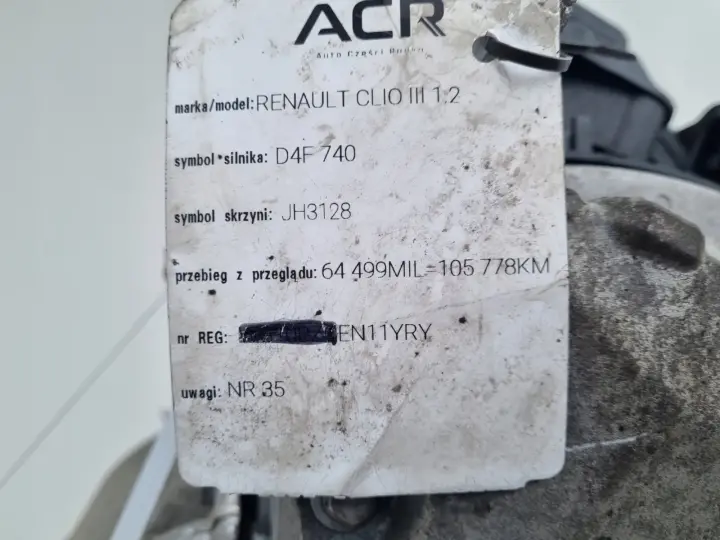 SILNIK KOMPLET Renault Clio IV 1.2 16V 75KM udokumentowane 105tyś D4F740
