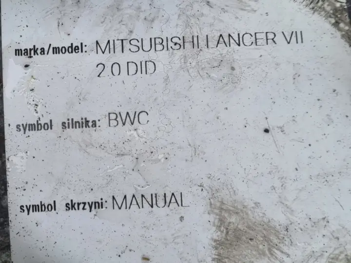 Mitsubishi Lancer VIII 2.0 DID SKRZYNIA BIEGÓW manual MANUALNA