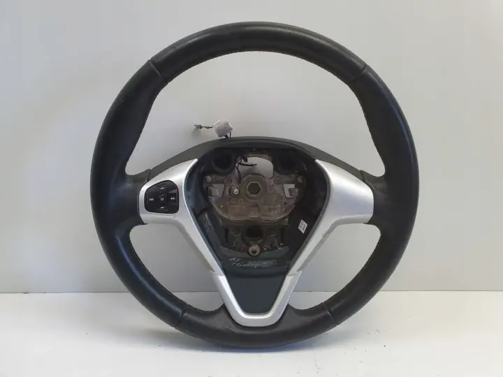 Ford Fiesta MK7 SKÓRZANA KIEROWNICA Multifunkcyjna skóra 34126988A