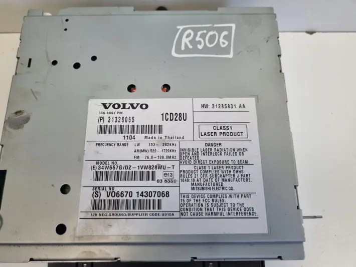 Volvo XC90 I RADIOODTWARZACZ CD RADIO czytnik płyt 31328065