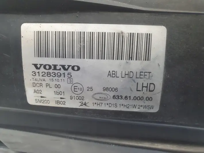 Volvo S80 II V70 III PRZEDNIA LAMPA LEWA LEWY PRZÓD XENON SKRĘTNY 31283915