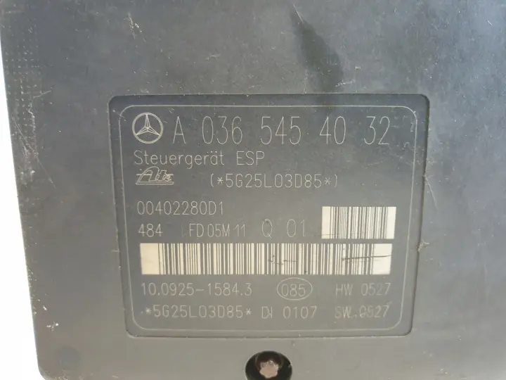 Mercedes CLK W209 STEROWNIK ABS ESP A0365454032