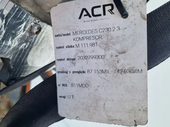 SILNIK Mercedes CL203 W203 2.3 KOMPRESSOR 197KM 142tyś 111981 111.981
