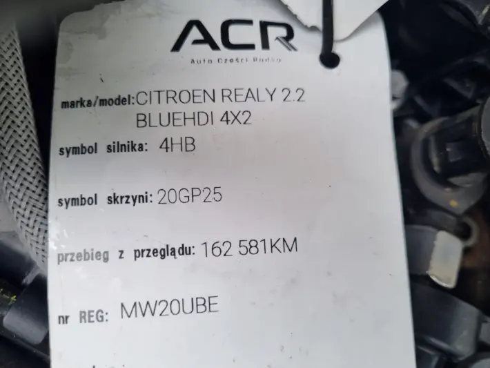 SILNIK KOMPLET Citroen Jumper II 2.2 BLUEHDI HDI 140KM 162tyś 4HB 4H03