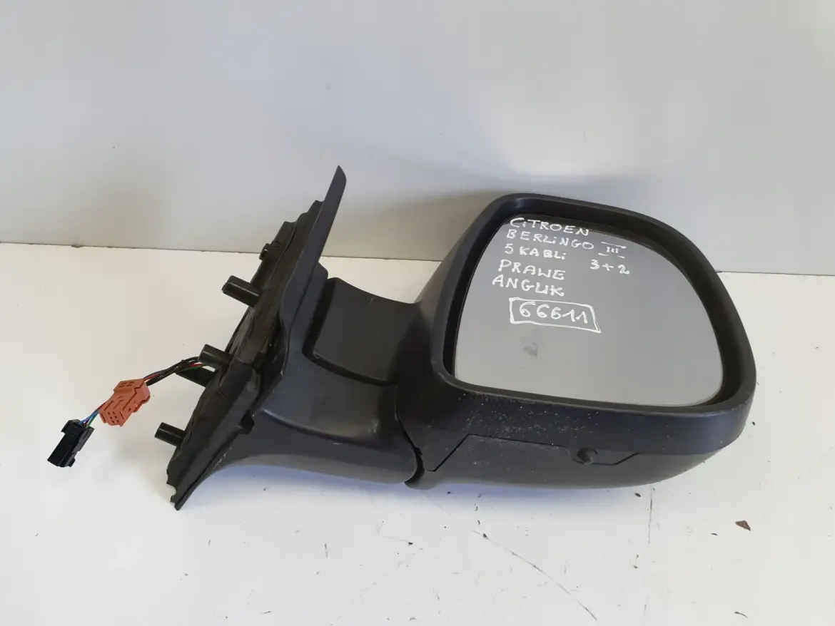 Citroen Berlingo II 12-18r LUSTERKO PRAWE PASAŻERA 3+2 5 pin 232673076