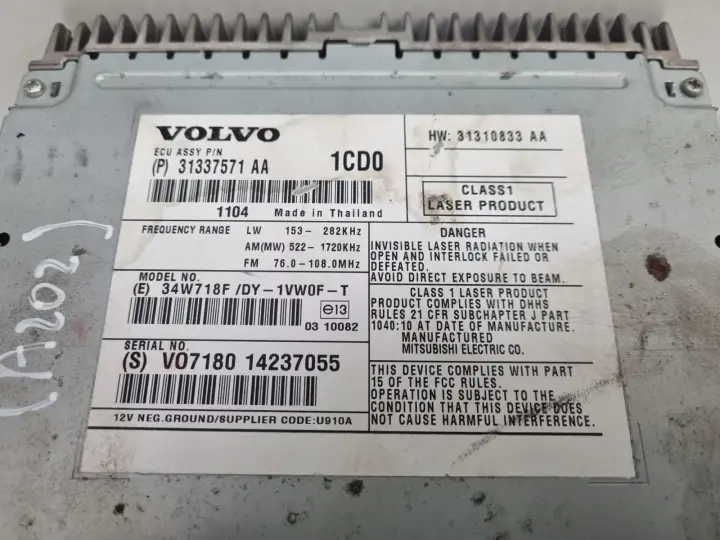 Volvo VOLVO V60 I S60 II XC60 I CZYTNIK NAWIGACJI Radio 31337571AA 31337571