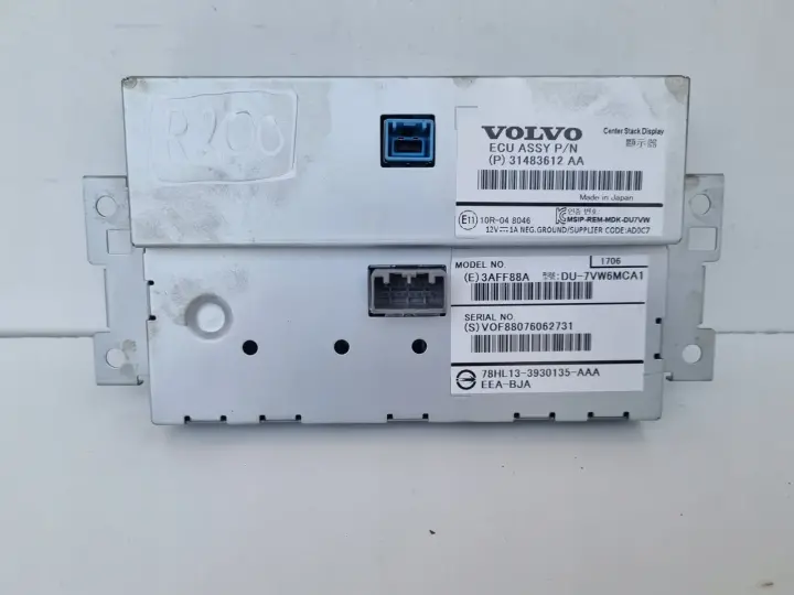 Volvo VOLVO V60 I S60 II XC60 I EKRAN NAWIGACJI Wyświetlacz 31483612AA