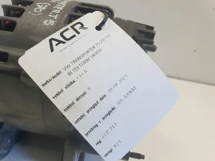 VW Transporter T5 2.0 TDI BiTDI ALTERNATOR Valeo 180A 03L903024G