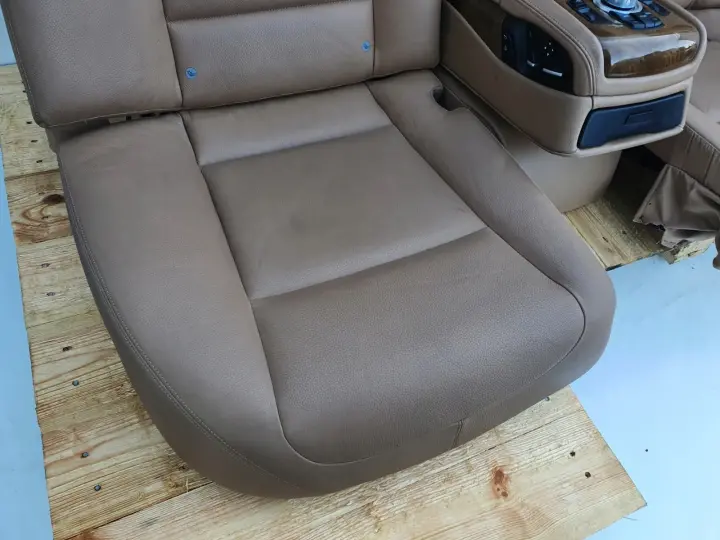 BMW F01 FOTEL FOTELE KOMPLET FOTELI DVD RUDE SKÓRY