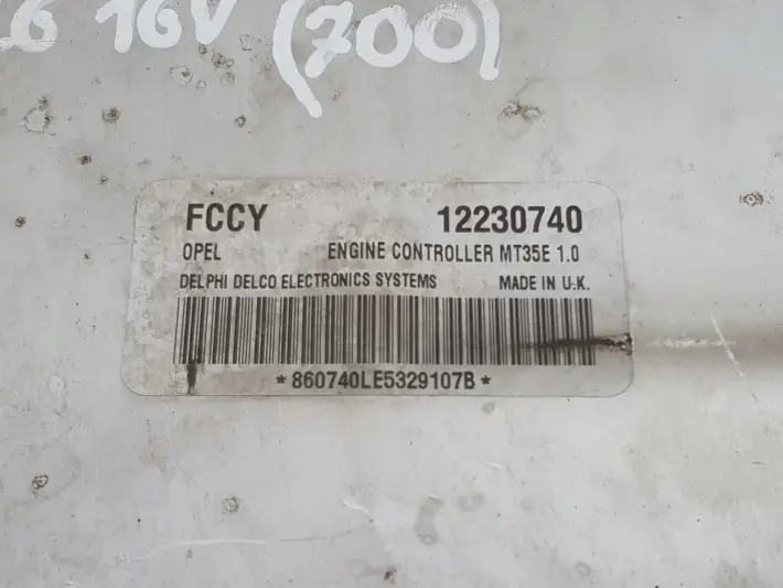 Opel Meriva A 1.6 16V STEROWNIK SILNIKA Komputer 12230740 FCCY