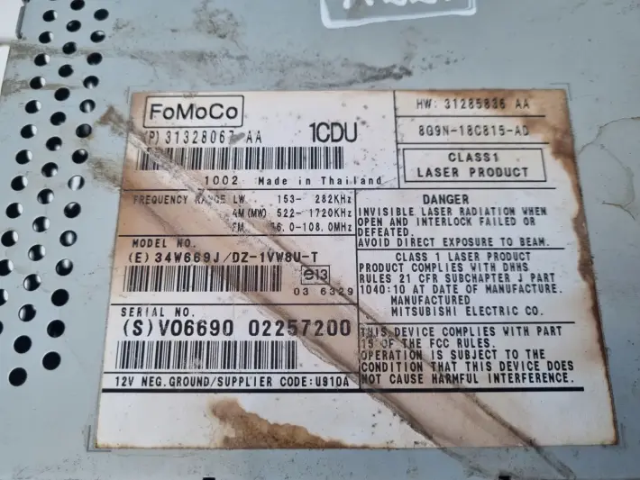 Volvo XC70 V70 III S80 II RADIOODTWARZACZ Radio CD 31328067 31328067AA