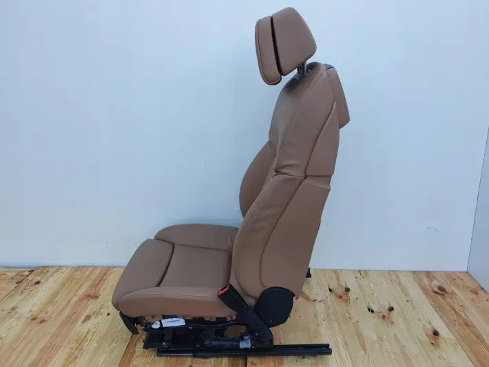 BMW F01 FOTEL FOTELE KOMPLET FOTELI DVD RUDE SKÓRY