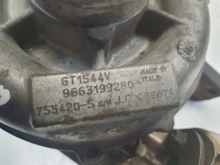 Citroen C4 C5 Peugeot 207 307 1.6 HDI TURBOSPRĘŻARKA turbo 9663199280 109KM
