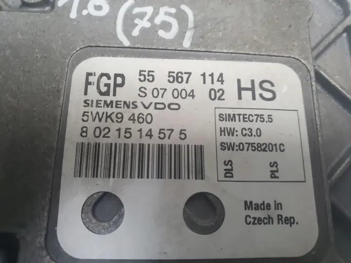 Opel Astra III H 1.6 16V STEROWNIK SILNIKA komputer 55567114 HS
