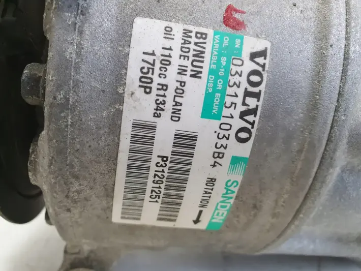 Volvo S60 II 1.6 D2 SPRĘŻARKA KLIMATYZACJI P31291251