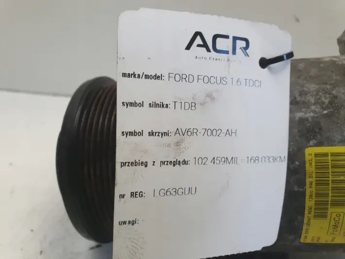 Ford Focus III MK3 1.6 TDCI SPRĘŻARKA KLIMATYZACJI AV11-19D629-BA