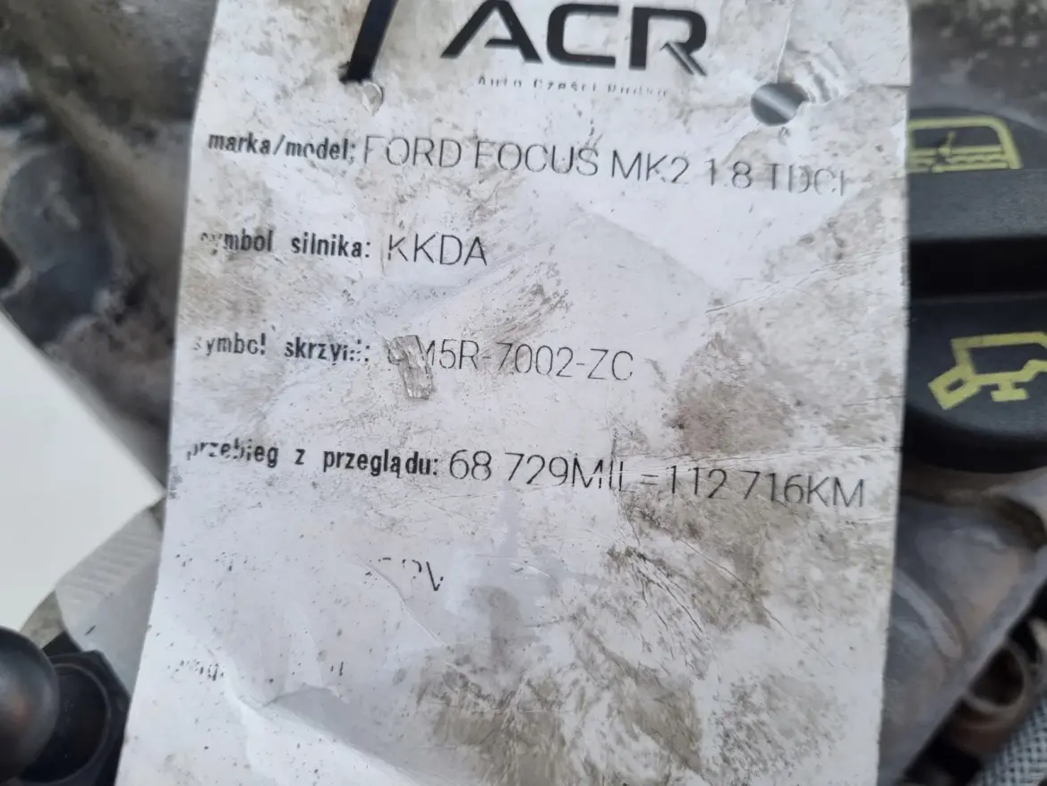 SILNIK KOMPLET Ford C-Max C Max 1.8 TDCI 115KM udokumentowane 112tyś KKDA