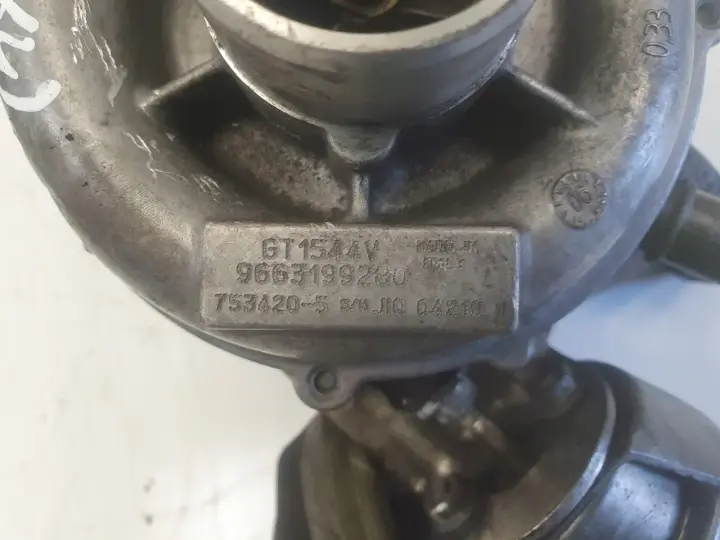 Citroen C4 C5 Peugeot 207 307 1.6 HDI TURBOSPRĘŻARKA turbo 9663199280 109KM