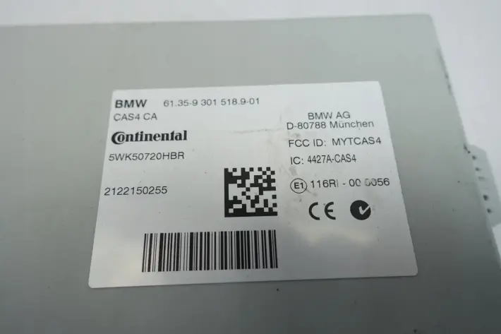 BMW F10 535 3.0 i MODUŁ STEROWNIK CAS 9301518
