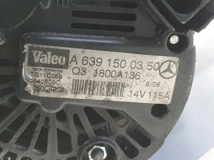 Mitsubishi Colt VI 1.5 DID ALTERNATOR valeo A6391500350 115A