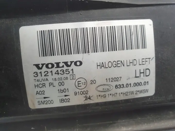 Volvo S80 II V70 III 07-13r PRZEDNIA LAMPA LEWA lewy przód EUROPA 31214351