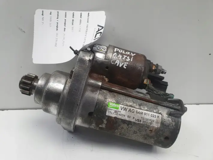 VW Polo V 1.4 TSI ROZRUSZNIK valeo 0AM911023K TS12ER22