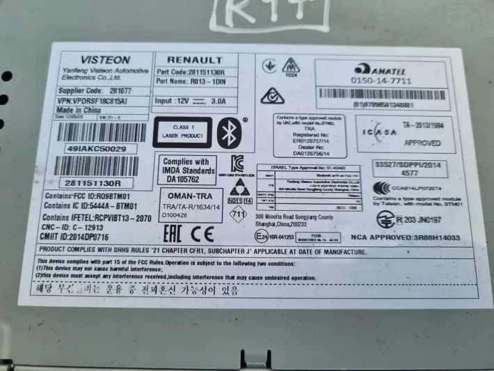 Renault Kangoo II III RADIO CD MP3 radioodtwarzacz 281151130R