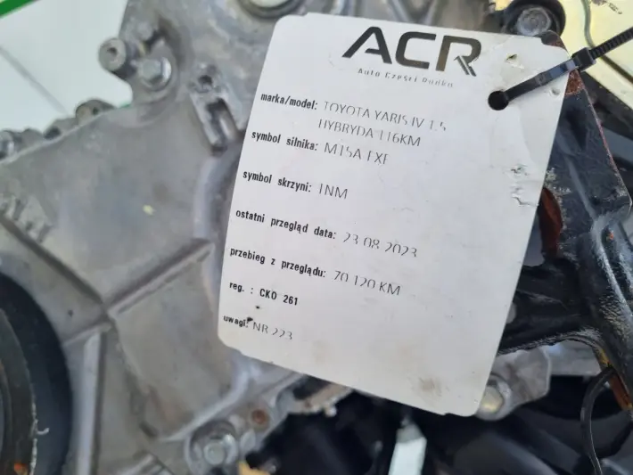 SILNIK Mazda2 Mazda 2 KB 1.5 16V HYBRYDA 116KM dokumenty 70tyś M15A-FXE