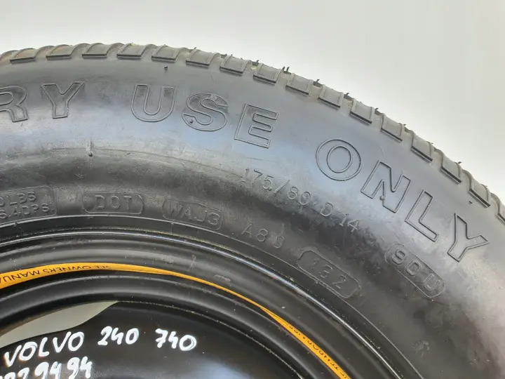 Volvo 240 940 740 KOŁO ZAPASOWE Zapas 175/80 R14