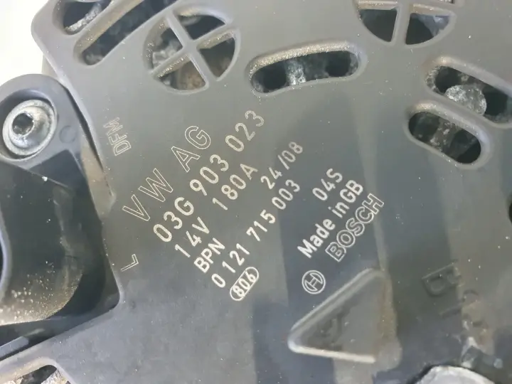 VW Eos 2.0 TDI ALTERNATOR bosch 03G903023 180A