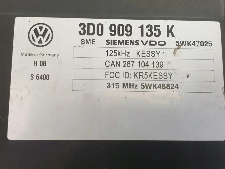 VW Touareg STEROWNIK KESSY moduł KOMPUTER