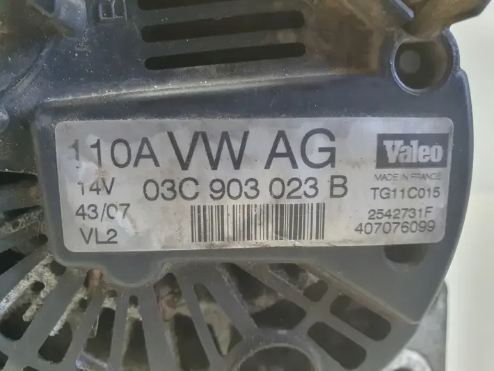 VW Golf V 1.6 FSI ALTERNATOR 110A 03C903023B valeo