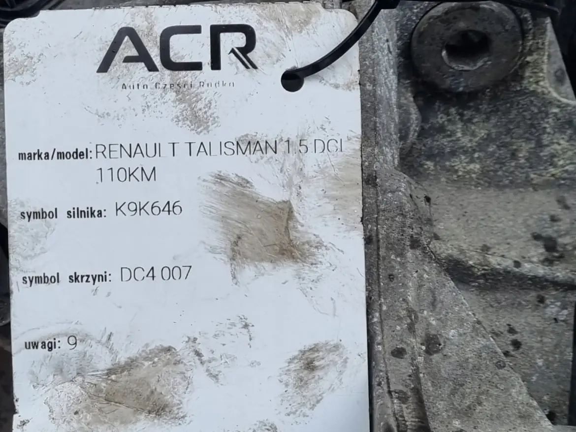 Renault Talisman 1.5 DCI AUTOMATYCZNA SKRZYNIA BIEGÓW automat DC4007