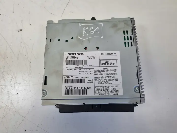 Volvo S40 II V50 RADIO CD radioodtwarzacz CZYTNIK PŁYT 31288510