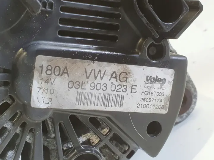 VW Passat B6 1.9 TDI ALTERNATOR Valeo 03L903023E 180A