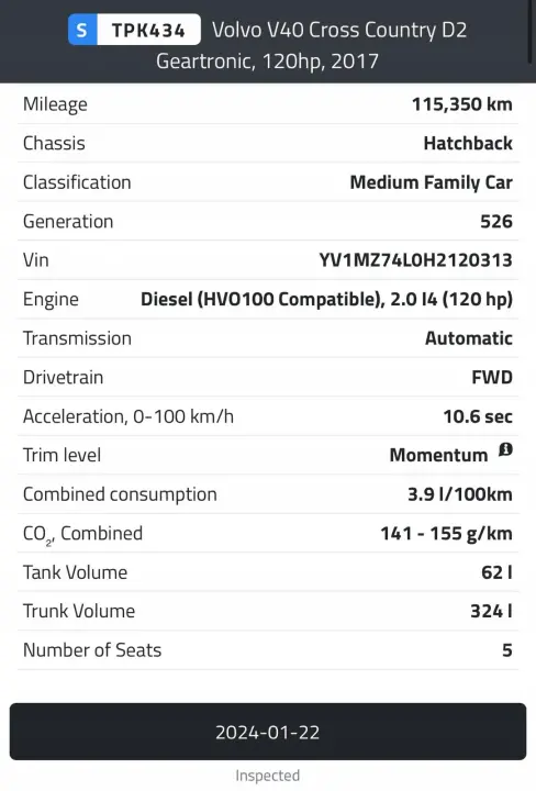 SILNIK KOMPL Volvo V60 S60 II 2.0 D D2 120KM udokumentowane 115tyś D4204T8