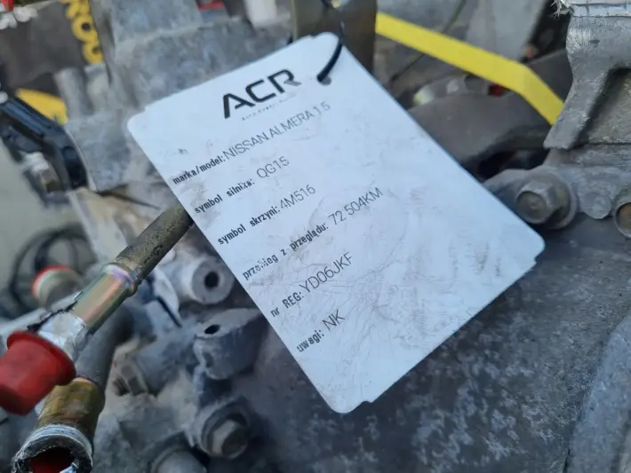 SILNIK KOMPLET Nissan Almera N16 1.5 16V udokumentowane 72tyś QG15 QG15DE