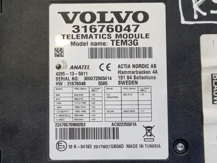 Volvo V60 I S60 II XC60 I MODUŁ STEROWNIK TELEFONU Telematics 31676047