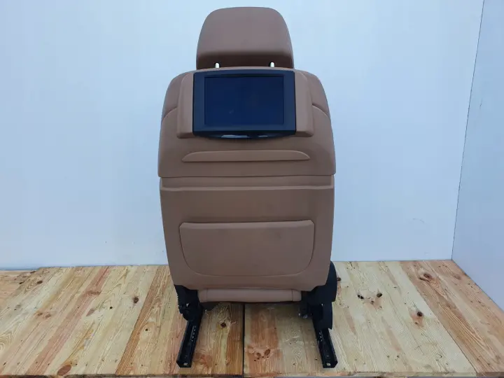 BMW F01 FOTEL FOTELE KOMPLET FOTELI DVD RUDE SKÓRY