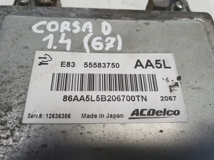 Opel Corsa D 1.4 16V STEROWNIK SILNIKA 55583750 AA5L
