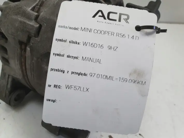 Mini Cooper R56 1.6 D HDI ALTERNATOR 7794970 bosch 0124525126