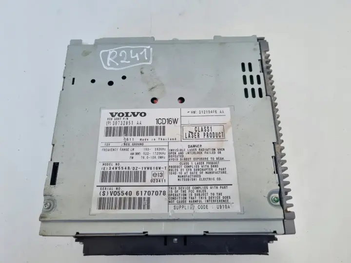 Volvo S40 II V50 RADIO CD radioodtwarzacz CZYTNIK PŁYT 30732851AA 30732851