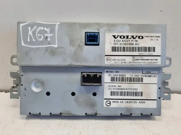 Volvo V40 II EKRAN NAWIGACJI Wyświetlacz monitor 31382906AC 31382906