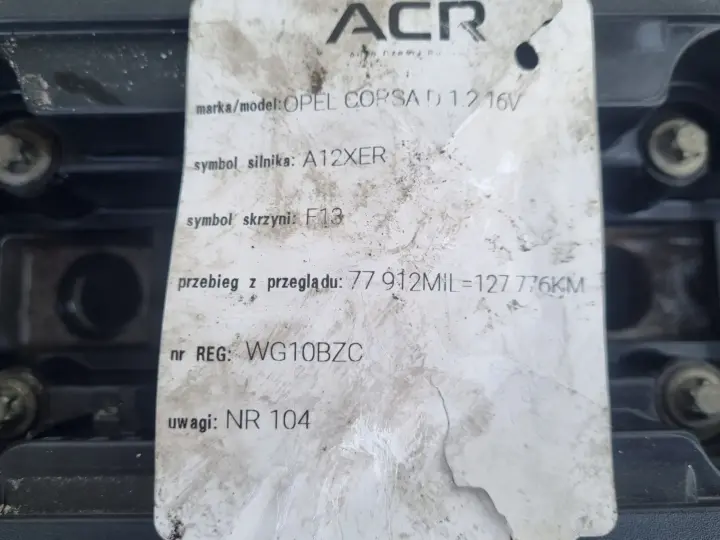 SILNIK KOMPLET Opel Corsa D 1.2 16V 86KM serwisowany 127tyś A12XER