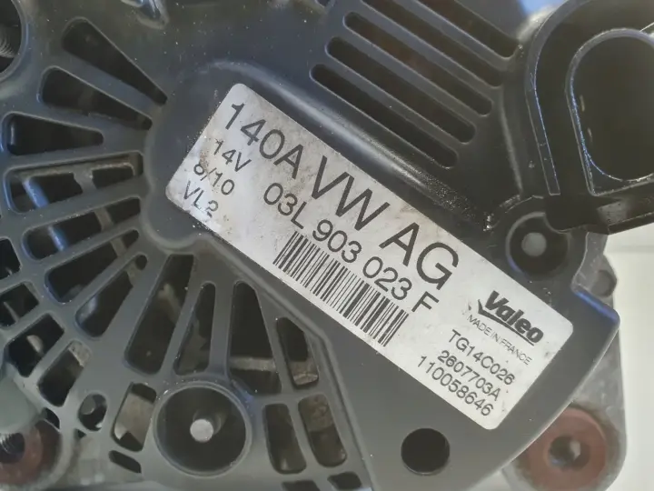 VW Passat B6 2.0 TDI ALTERNATOR 03L903023F 140A valeo