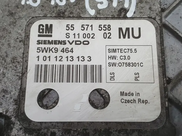 Opel Zafira B 1.6 16V STEROWNIK SILNIKA komputer 55571558 MU