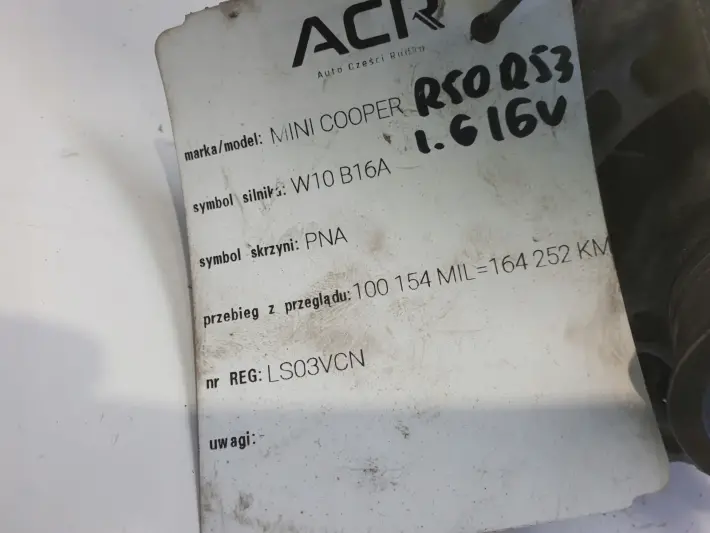 Mini One R50 R53 1.6 16V ALTERNATOR 0124325108